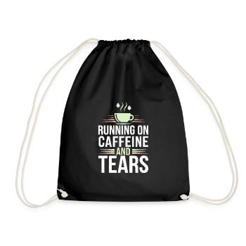 Emotional Burnout Humor Funny Stress Quotes - Drawstring Bag - black - Front