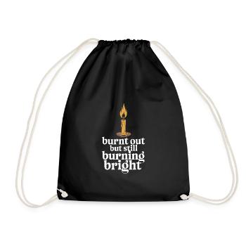 Emotional Burnout Humor Funny Stress Quotes - Drawstring Bag - black - Front