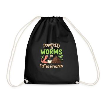 Composting enthusiasts Sustainable gardening - Drawstring Bag - black - Front