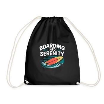 Paddleboarding SUP adventures, water sports in the - Drawstring Bag - black - Front