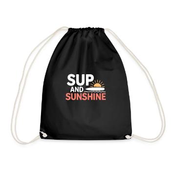 Paddleboarding SUP adventures, water sports in the - Drawstring Bag - black - Front