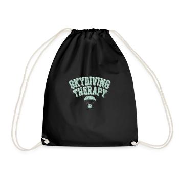 Skydiving Beginners Adventure Nerves - Drawstring Bag - black - Front
