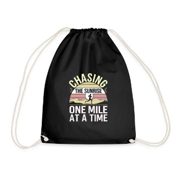 Sunrise Runner Tôt le matin Fitness Aube Courir - Sac de sport léger - noir - Devant
