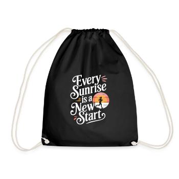 Sunrise Runner Tôt le matin Fitness Aube Courir - Sac de sport léger - noir - Devant