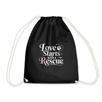 Freiwillige Tierrettung Animal Shelter Heroes - Drawstring Bag - black - Front