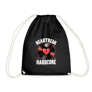 Grunge Valentine's Day Dark Romance Edgy Love - Drawstring Bag - black - Front