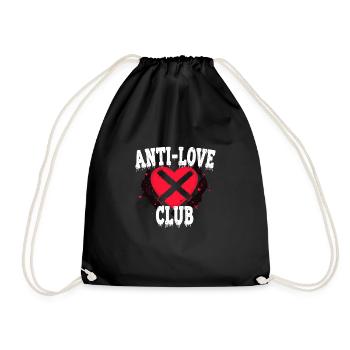 Grunge Valentine's Day Dark Romance Edgy Love - Drawstring Bag - black - Front