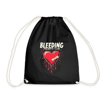 Grunge Valentine's Day Dark Romance Edgy Love - Drawstring Bag - black - Front