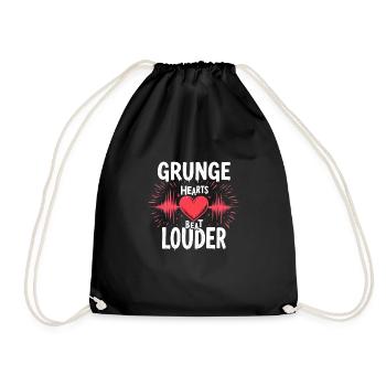 Grunge Valentine's Day Dark Romance Edgy Love - Drawstring Bag - black - Front