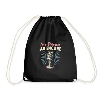 Grunge Valentine's Day Dark Romance Edgy Love - Drawstring Bag - black - Front