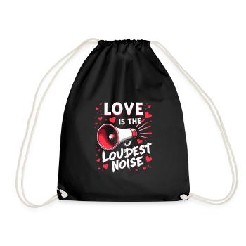 Grunge Valentine's Day Dark Romance Edgy Love - Drawstring Bag - black - Front