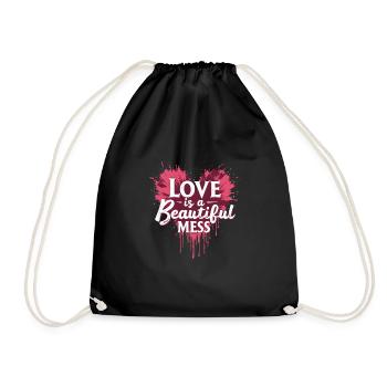 Grunge Valentine’s Day Dark Romance Edgy Love - Turnbeutel - Schwarz - Vorne