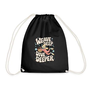 Vannerie sous-marine Artisanat fantaisiste - Sac de sport léger - noir - Devant