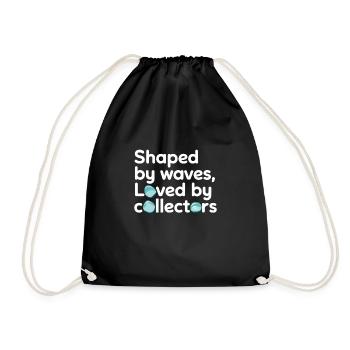 Sea Glass Hunters Collect Marine Treasures - Drawstring Bag - black - Front