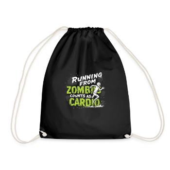 Zombie Apocalypse Humor Lustige Untote Zitate - Turnbeutel - Schwarz - Vorne