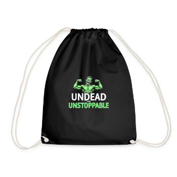 Zombie Apocalypse Humor Lustige Untote Zitate - Turnbeutel - Schwarz - Vorne