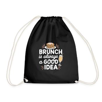 Brunch Culture Bottomless Mimosa Lovers - Drawstring Bag - black - Front