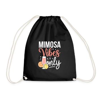 Brunch Culture Bottomless Mimosa Lovers - Drawstring Bag - black - Front