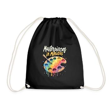 Speed Painting Live Performance Art Quick Creative - Drawstring Bag - black - Front