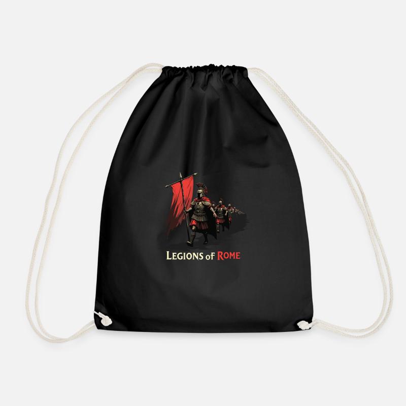 History buffs Ancient Rome enthusiasts - Drawstring Bag - black