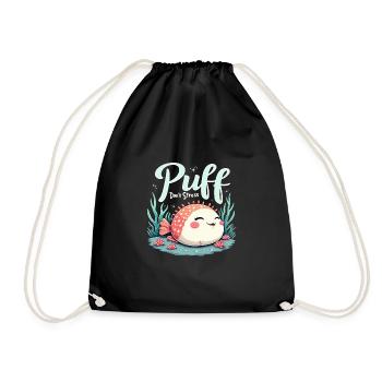 Poisson-globe passionné de la vie marine Quirky - Sac de sport léger - noir - Devant