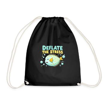 Poisson-globe passionné de la vie marine Quirky - Sac de sport léger - noir - Devant