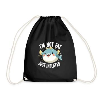 Poisson-globe passionné de la vie marine Quirky - Sac de sport léger - noir - Devant