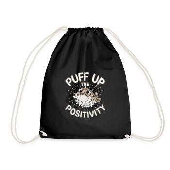 Poisson-globe passionné de la vie marine Quirky - Sac de sport léger - noir - Devant