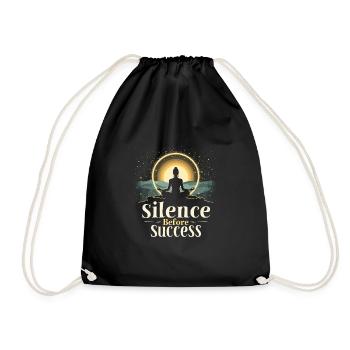 Morning Routine, Wellness Habits, More Productive - Drawstring Bag - black - Front