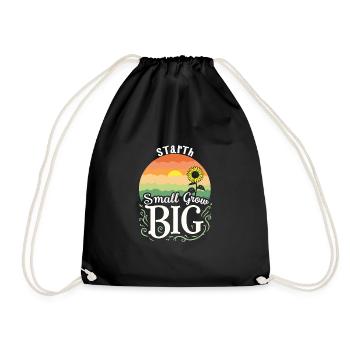 Morning Routine, Wellness Habits, More Productive - Drawstring Bag - black - Front