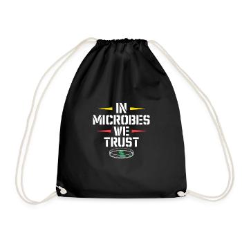 Microscope Enthusiast Lab Technician Science - Drawstring Bag - black - Front