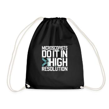 Microscope Enthusiast Lab Technician Science - Drawstring Bag - black - Front