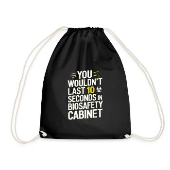 Microscope Enthusiast Lab Technician Science - Drawstring Bag - black - Front