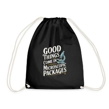 Microscope Enthusiast Lab Technician Science - Drawstring Bag - black - Front