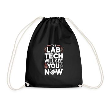 Microscope Enthusiast Lab Technician Science - Drawstring Bag - black - Front