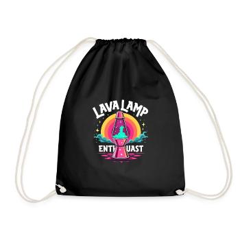 Lava Lamp Retro Aesthetic Psychedelic - Drawstring Bag - black - Front