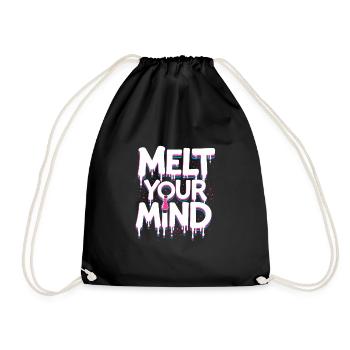 Lava Lamp Retro Aesthetic Psychedelic - Drawstring Bag - black - Front