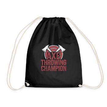 Lancer de hache Cible Pratique Bûcheron Sport - Sac de sport léger - noir - Devant