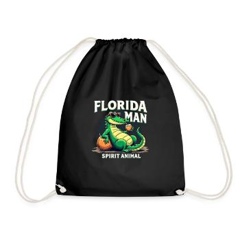 Alligator Crocodile Reptile Enthusiast Swamp - Drawstring Bag - black - Front