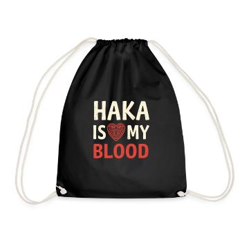 Haka Dance Maori Warrior Ritual New Zealand - Drawstring Bag - black - Front