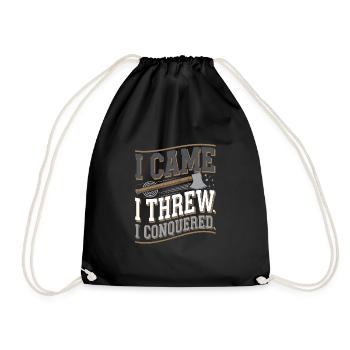 Lancer de hache Cible Pratique Bûcheron Sport - Sac de sport léger - noir - Devant