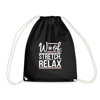 Doga Dog Yoga Bien-être pour animaux de compagnie Étirements conscients - Sac de sport léger - noir - Devant