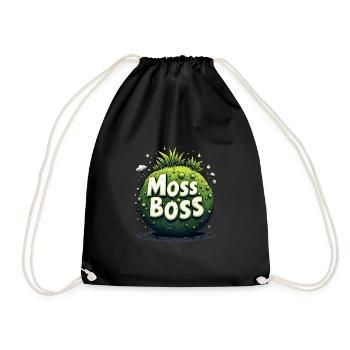 Kokedama Moss Ball Plants Japanese Gardening - Drawstring Bag - black - Front