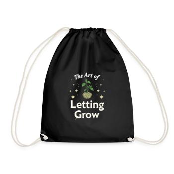 Kokedama Moss Ball Plants Japanese Gardening - Drawstring Bag - black - Front
