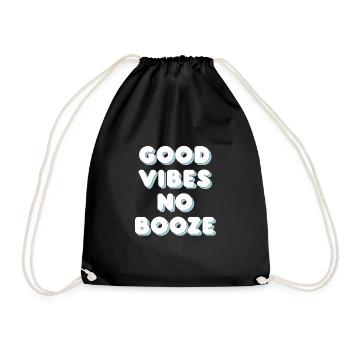 Sober Living Recovery Lifestyle Alcohol-free - Drawstring Bag - black - Front