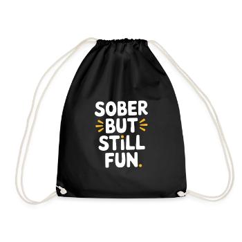 Sober Living Recovery Lifestyle Alcohol-free - Drawstring Bag - black - Front