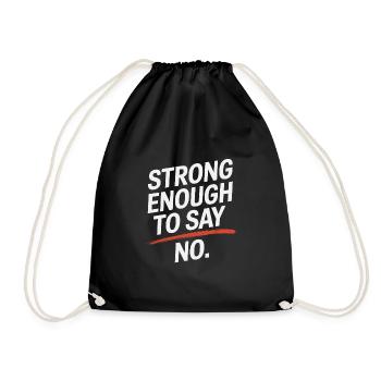 Sober Living Recovery Lifestyle Alcohol-free - Drawstring Bag - black - Front