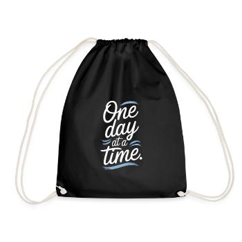 Sober Living Recovery Lifestyle Alcohol-free - Drawstring Bag - black - Front