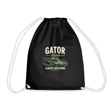 Alligator Crocodile Reptile Enthusiast Swamp - Drawstring Bag - black - Front