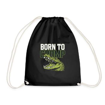 Alligator Crocodile Reptile Enthusiast Swamp - Drawstring Bag - black - Front